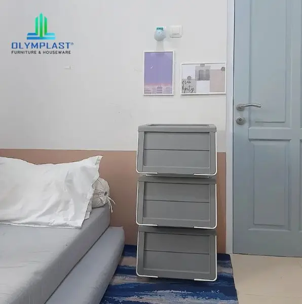 Storage Box Modular OSS Olymplast di Desain Kamar 3x3